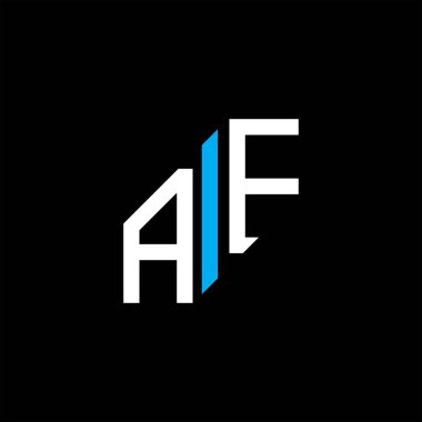 AF harfi logosu vektör grafikli yaratıcı tasarım