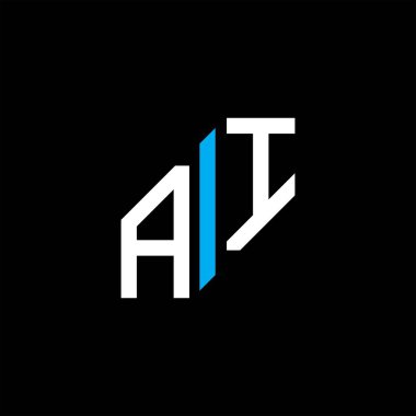 Vektör grafikli yapay zeka harfi yaratıcı tasarımı