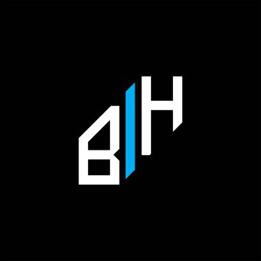 BH harfi logosu vektör grafikli yaratıcı tasarım