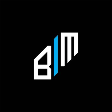 BM harfi logo yaratıcı tasarımı vektör grafik ile