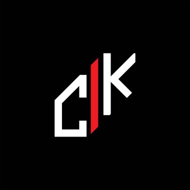 CK harfi logosu vektör grafikli yaratıcı tasarım