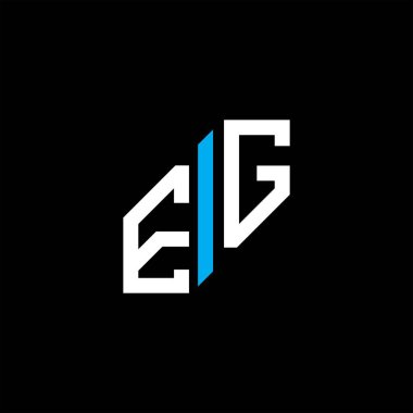 Vektör grafikli EG harf logosu yaratıcı tasarımı