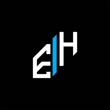 Vektör grafikli EH harf logosu yaratıcı tasarımı