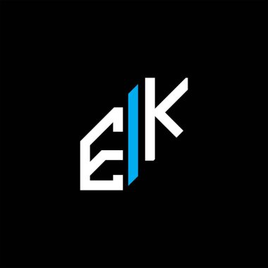 Vektör grafikli EK harf logosu yaratıcı tasarımı