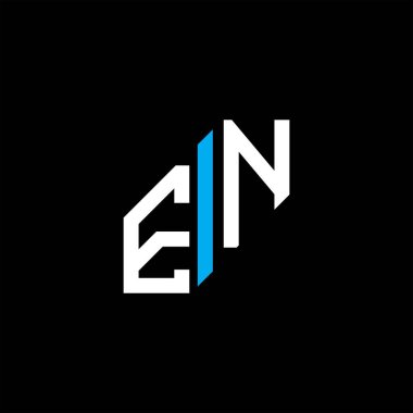EN harfi logosu vektör grafikli yaratıcı tasarım