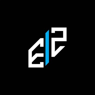 Vektör grafikli EZ harf logosu yaratıcı tasarımı