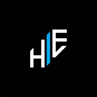 HE harf logosu vektör grafikli yaratıcı tasarım