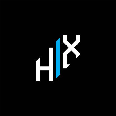 Vektör grafikli HX harf logosu yaratıcı tasarımı