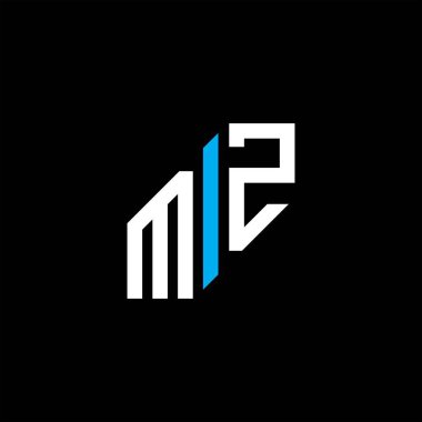 MZ harfi logosu vektör grafikli yaratıcı tasarım