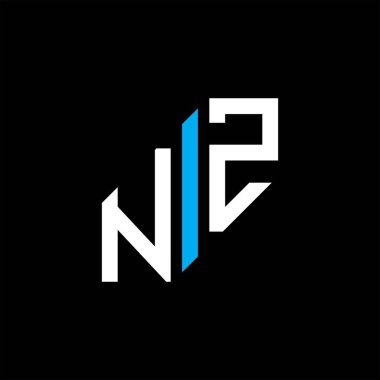 Vektör grafikli NZ harf logosu yaratıcı tasarımı