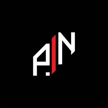 Vektör grafikli PN harf logosu yaratıcı tasarımı