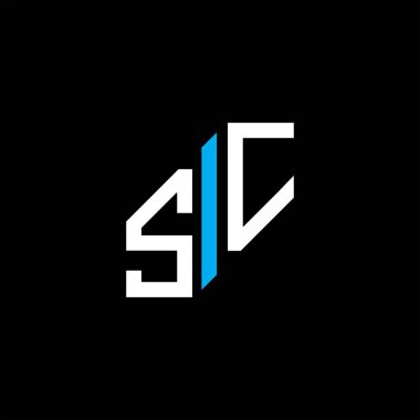 SC harfi logo yaratıcı tasarımı vektör grafik ile