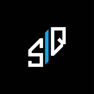 SQ harfi logosu vektör grafikli yaratıcı tasarım