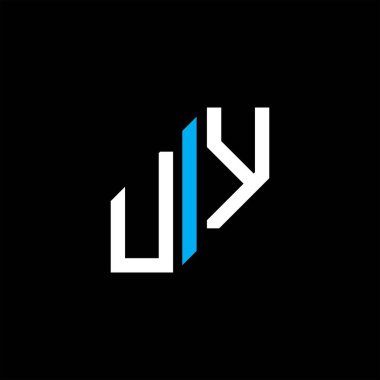 Vektör grafikli UY harf logosu yaratıcı tasarımı