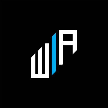 WA harf logosu vektör grafikli yaratıcı tasarım