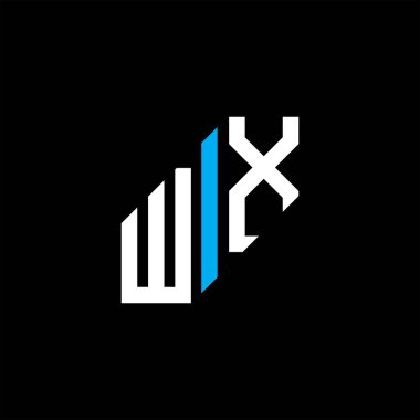 WX harf logosu vektör grafikli yaratıcı tasarım