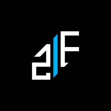 Vektör grafikli ZF harf logosu yaratıcı tasarımı