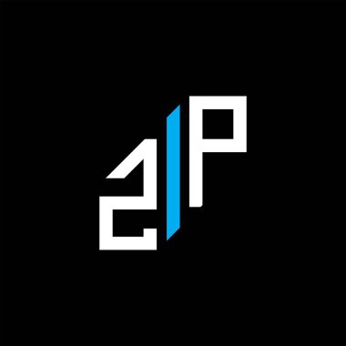 Vektör grafikli ZP harf logosu yaratıcı tasarımı