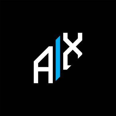 Vektör grafikli AX harfli yaratıcı logo tasarımı