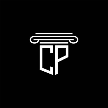 CP harf logosu vektör grafikli yaratıcı tasarım
