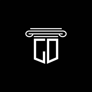 LD harfi logosu vektör grafikli yaratıcı tasarım