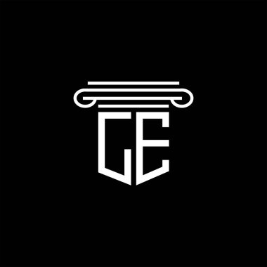 LE harfi logosu vektör grafikli yaratıcı tasarım