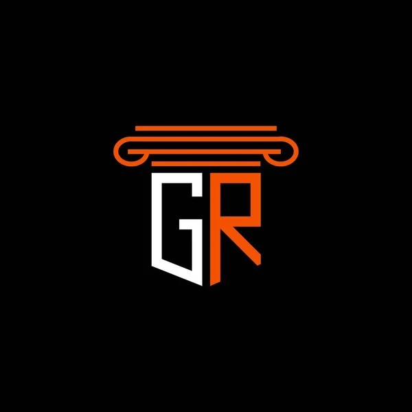 Projeto Criativo Logotipo Letra Com Gráfico Vetorial — Vetor de Stock