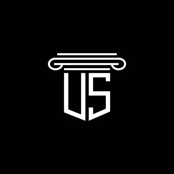 Творческий Дизайн Логотипа Сша Векторной Графикой — стоковый вектор