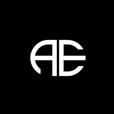 Vektör grafikli AE harf logosu yaratıcı tasarımı
