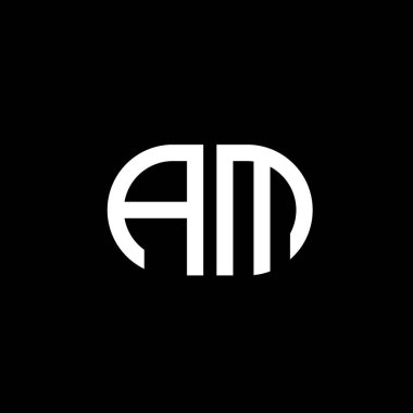 AM harfi logosu vektör grafikli yaratıcı tasarım