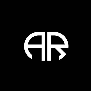 AR harfi logosu vektör grafikli yaratıcı tasarım