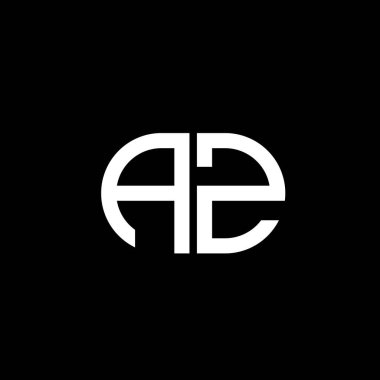 Vektör grafikli AZ harf logosu yaratıcı tasarımı