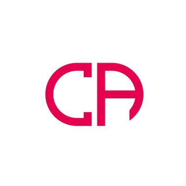 CA harfi logosu vektör grafikli yaratıcı tasarım