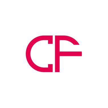 CF harfi logosu vektör grafikli yaratıcı tasarım