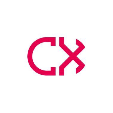 CX harf logosu vektör grafikli yaratıcı tasarım