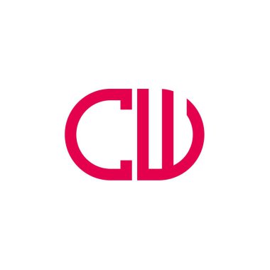 CW harf logosu vektör grafikli yaratıcı tasarım