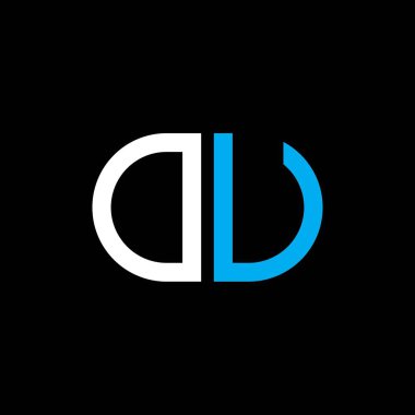 Vektör grafikli DU harf logosu yaratıcı tasarımı