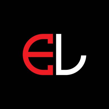 EL harfi logosu vektör grafikli yaratıcı tasarım