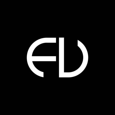 FU harfi logosu vektör grafikli yaratıcı tasarım