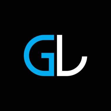 Vektör grafikli GL harf logosu yaratıcı tasarımı