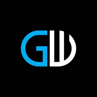Vektör grafikli GW harf logosu yaratıcı tasarımı