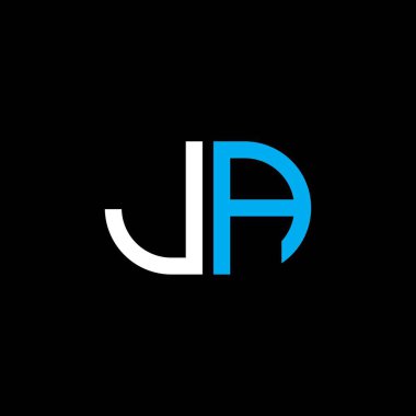 JA harf logosu vektör grafikli yaratıcı tasarım