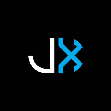 Vektör grafikli JX harfli yaratıcı logo tasarımı