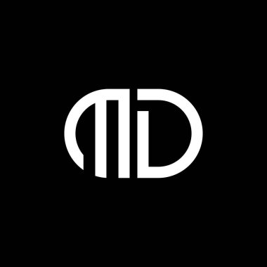 MD harf logosu vektör grafikli yaratıcı tasarım