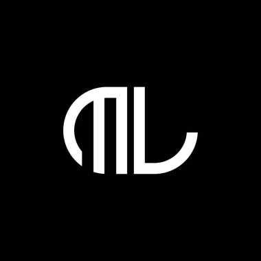 Vektör grafikli ML harf logosu yaratıcı tasarımı