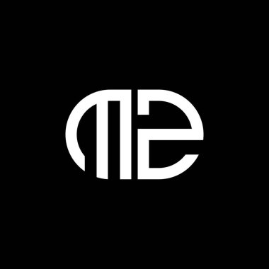 MZ harfi logosu vektör grafikli yaratıcı tasarım