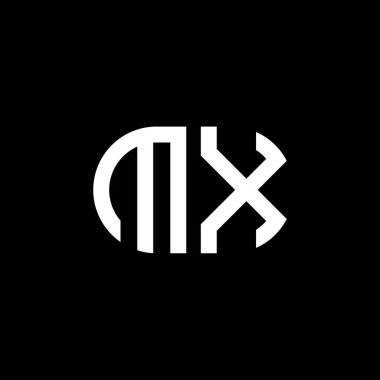 Vektör grafikli MX harfli yaratıcı logo tasarımı