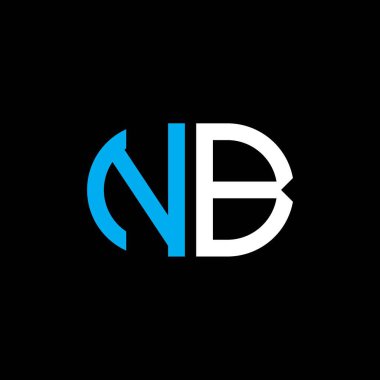 NB harfi logosu vektör grafikli yaratıcı tasarım