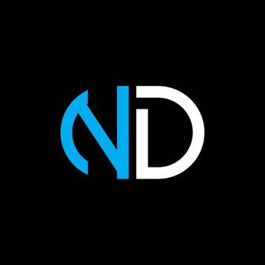 ND harf logosu vektör grafikli yaratıcı tasarım