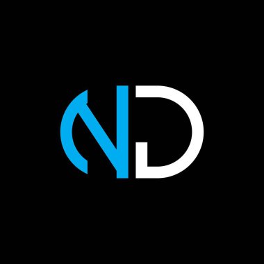 NJ harfi logosu vektör grafikli yaratıcı tasarım